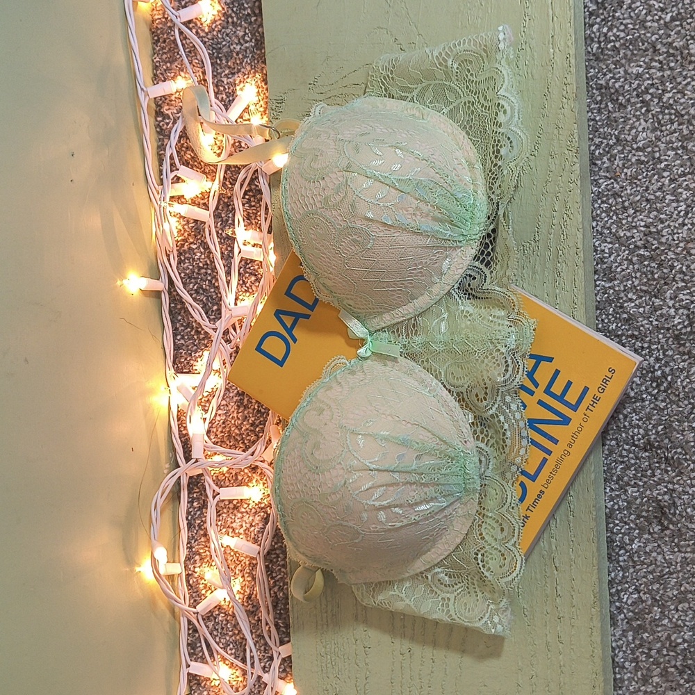Women's 34C Lace Convertible Bra Sea Mint Foam Green Cream Soft Cup